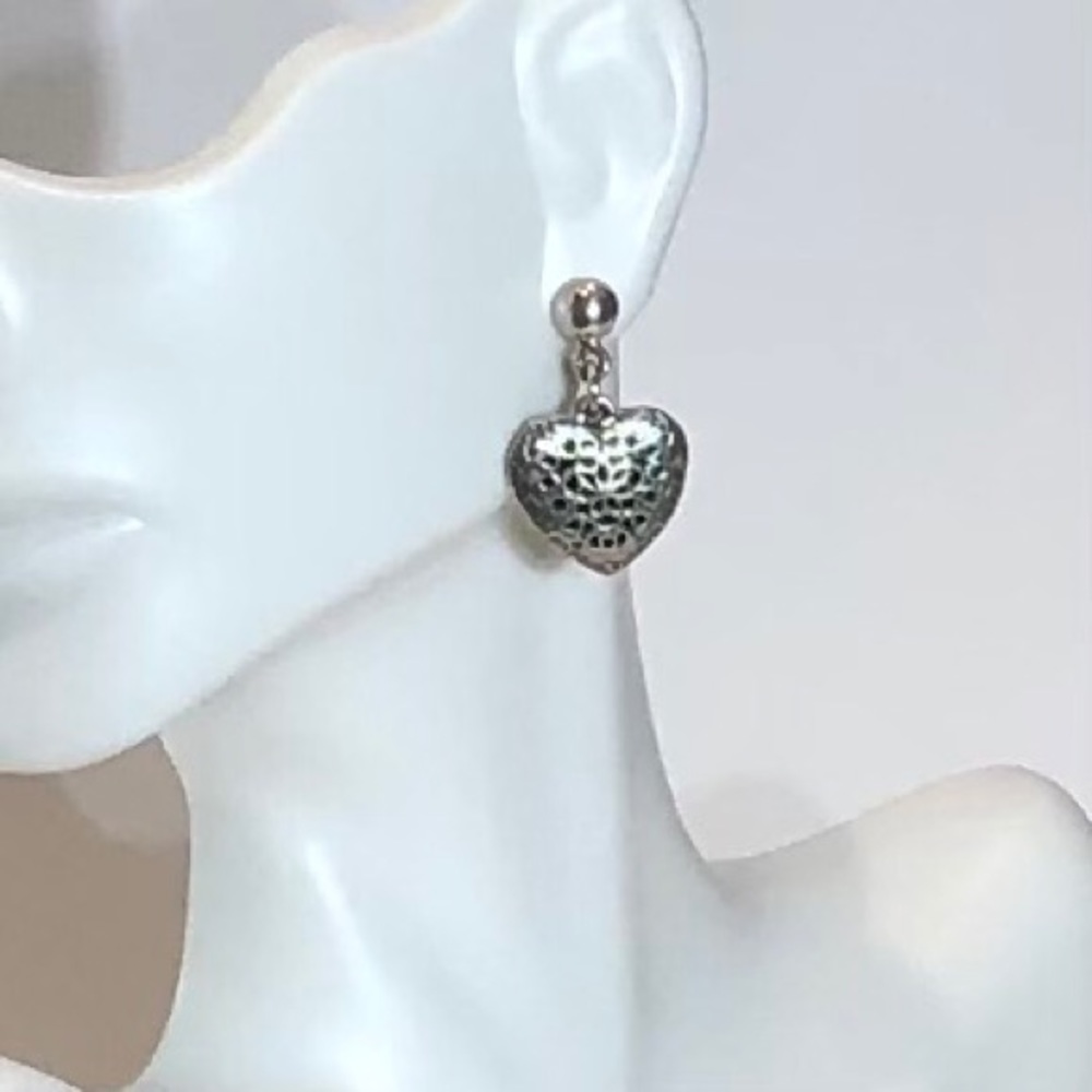 Ilaria Peru Heart Doble Necklace & Earrings 950 - Picture 3 of 9